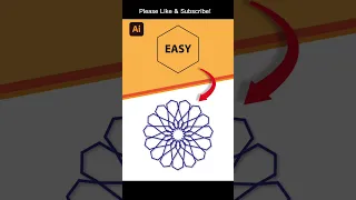 How to Make Islamic Geometric Pattern in Adobe Illustrator #graphicdesign #illustrator #shorts