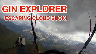 GIN EXPLORER - ESCAPING CLOUDSUCK AND STORM FRONT - PARAGLIDING