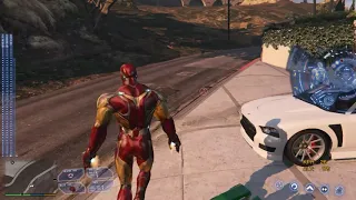 Iron Man Tony stark  Suit Stolen fight GTA 5 || Iron man roleplay GTA V