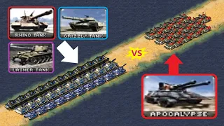 Main Tanks vs Apocalypse - Same Cost - Red Alert 2