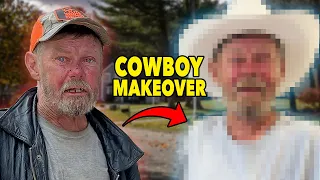 Homeless Cowboy Gets a Makeover... (Emotional)