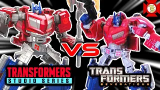 TRANSFORMERS Gamer Optimus Prime vs Generations Cybertronian Prime