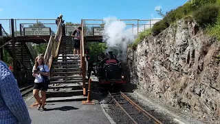 Running round train at TanYBwlch on Ffestiniog railway.