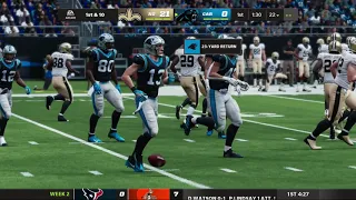 Madden NFL 22   New Orleans Saints Vs Carolina Panthers  Week 2 Gameplay