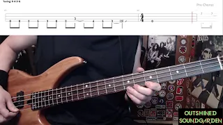 Outshined by Soundgarden - Bass Cover with Tabs Play-Along
