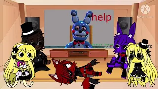 FNAF 1Reacts to Every FNAF Character in a nutshell(GCRV)