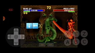 ultimate mortal komabt trilogy android, play as shao kahn