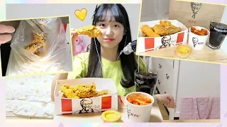 KFC Cheese Crispy Chicken!! Tender Tteokbokki, Egg Tart Realsound♬ KOREA MUKBANG♡ [ILULIY]