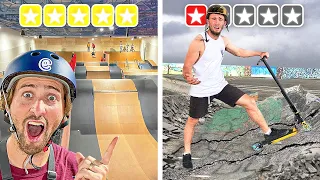 1 Star VS 5 Star Skatepark! *Bad Injury*