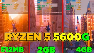 RYZEN 5 5600G 512MB VRAM VS 2GB VRAM VS 4GB VRAM