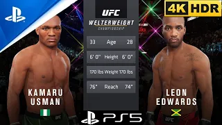 (PS5) UFC 4 Kamaru Usman vs Leon Edward's | 4k HDR 60FPS Next-Gen Gameplay