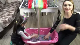 Lina İle Salonun Ortasında Slime Şelalesi Yaptık | Eğlenceli Çocuk Videosu