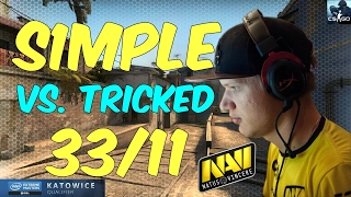 s1mple |Na`Vi| POV 1440p@60fps | 33/11 vs. Tricked @ IEM Katowice 2017 EU Qualifier