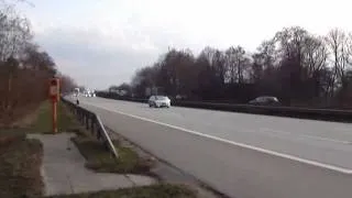 Gefahrenstelle! Polizei stoppt Verkehr auf der Autobahn1 (19.03.10)