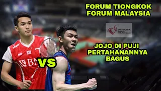 KOMENTAR BL CHINA DAN MALAYSIA JONATAN CHRISTIE VS LEE ZII JIA DI DENMARK OPEN 2022