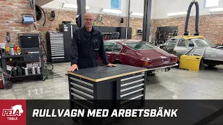 Rullvagn med arbetsbänk, lådor & skåp från PELA