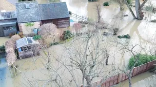 Flooding. Odell - Bedfordshire. 25/12/2020