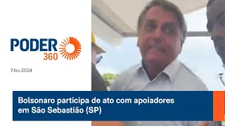 Bolsonaro participa de ato com apoiadores em São Sebastião (SP)