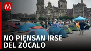 CNTE mantendrá plantón en el Zócalo pese a marcha de la Marea Rosa el domingo
