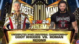 WWE 2K24 - Roman Reigns vs Cody Rhodes who will Win WrestleMania XL