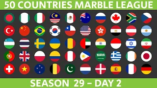 50 Countries Marble Race League Season 29 Day 2/10 Marble Race in Algodoo