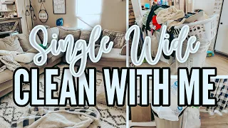 *MESSY MOBILE HOME* WHOLE HOUSE CLEAN WITH ME | single wide mobile home cleaning | ALL DAY cleaning