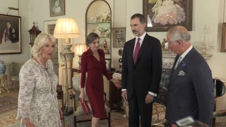 Visita de Estado al Reino Unido. Encuentro en Clarence House