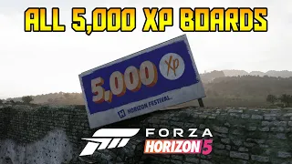 Forza Horizon 5 - All 25 5,000 XP Boards Location Guide (easy methods)