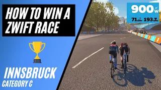 How to Win a Zwift Sprint Race // Category C Zwift Racing // Innsbruck