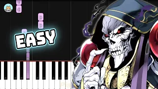 Overlord OP - "Clattanoia" - EASY Piano Tutorial & Sheet Music