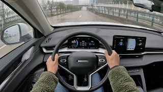 第一视角试驾 哈弗H6混动, 2023 Greatwall HAVAL H6 DHT-PHEV 110KM 1.5T POV Test Drive