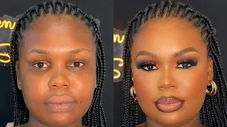 Watch How I Transformed This Brown Skin Beauty |step by step