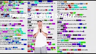 Eminem on The Real Slim Shady- Rhymes Highlighted