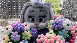 Поздравление с днём рождения Москва Ростовые куклы мишка и зайка на праздник