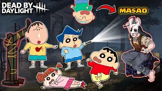 Masao became the huntress and killed his friends in dbd 😱🔥 | Shinchan playing dead by daylight 😂