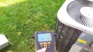 Air conditioning system that was overcharged