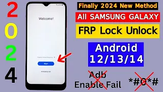 Finally 2024 New Method 🔥 All Samsung FRP Bypass/Unlock All Android 12/13/14 | Google Account Remove