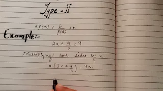 Solution of equation reducible to quadratic form|(type 2)#Amina Awan