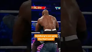 Gage #Goldberg stepped up to @BobbyLashley at #SummerSlam 2021 and got put in the Hurt Lock! #short