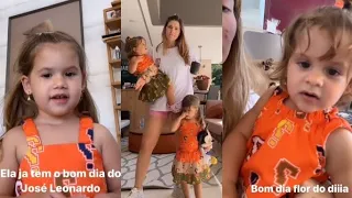 Bom dia da Virgínia com as Marias e a Maria Alice dando bom dia pro irmão José #virgíniafonseca