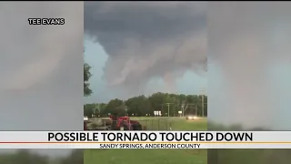 Possible tornado touch down