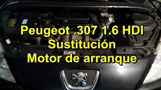 Sustitución del motor de arranque de un Peugeot 307 1.6 hdi