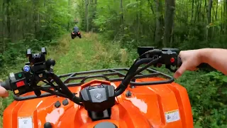 Trail Riding. CFORCE 400 and Kawasaki Brute Force 300