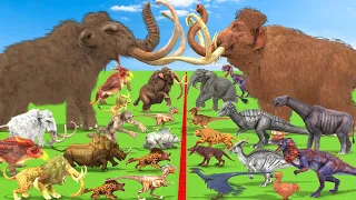 Prehistoric Mammals Epic Battle ARBS Mammals Vs ARK Mammals Size Animal Revolt Battle Simulator