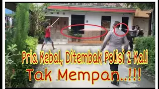 Viral Pria Ngamuk Bawa Samurai, Kebal Ditembak Polisi