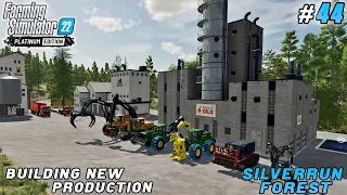 Cutting Down Trees and Building New Production Facilities | Silverrun Forest | FS 22 | Timelapse #44