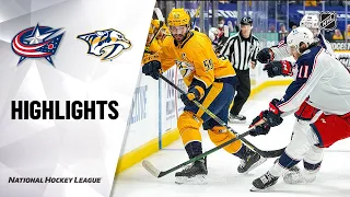 Blue Jackets @ Predators 2/27/21 | NHL Highlights