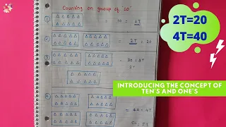 Introducing the concept of Ten's and One's in simpler way through DIY worksheets.