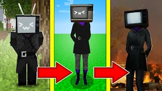 КАК МЕНЯЛАСЬ ТВ ВУМЕН И ЕЕ ЖИЗНЕННЫЙ ЦИКЛ В МАЙНКРАФТ ЭВОЛЮЦИЯ TV WOMAN MINECRAFT SKIBIDI TOILET