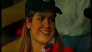 Blue Peter's Katy Hill visits Hereford in December 1996